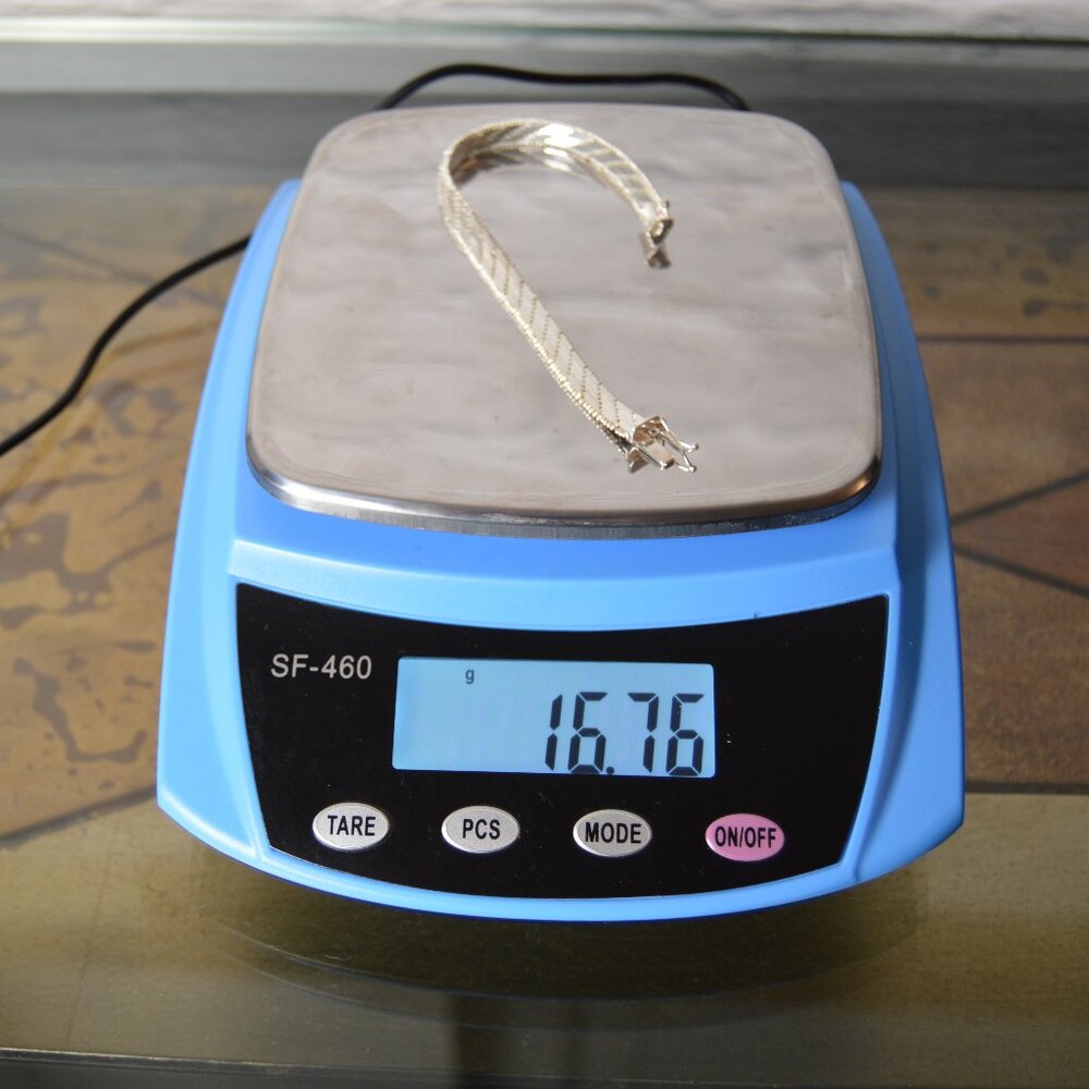 Elegant sterling silver chain bracelet, 7" - Picture 7 of 7